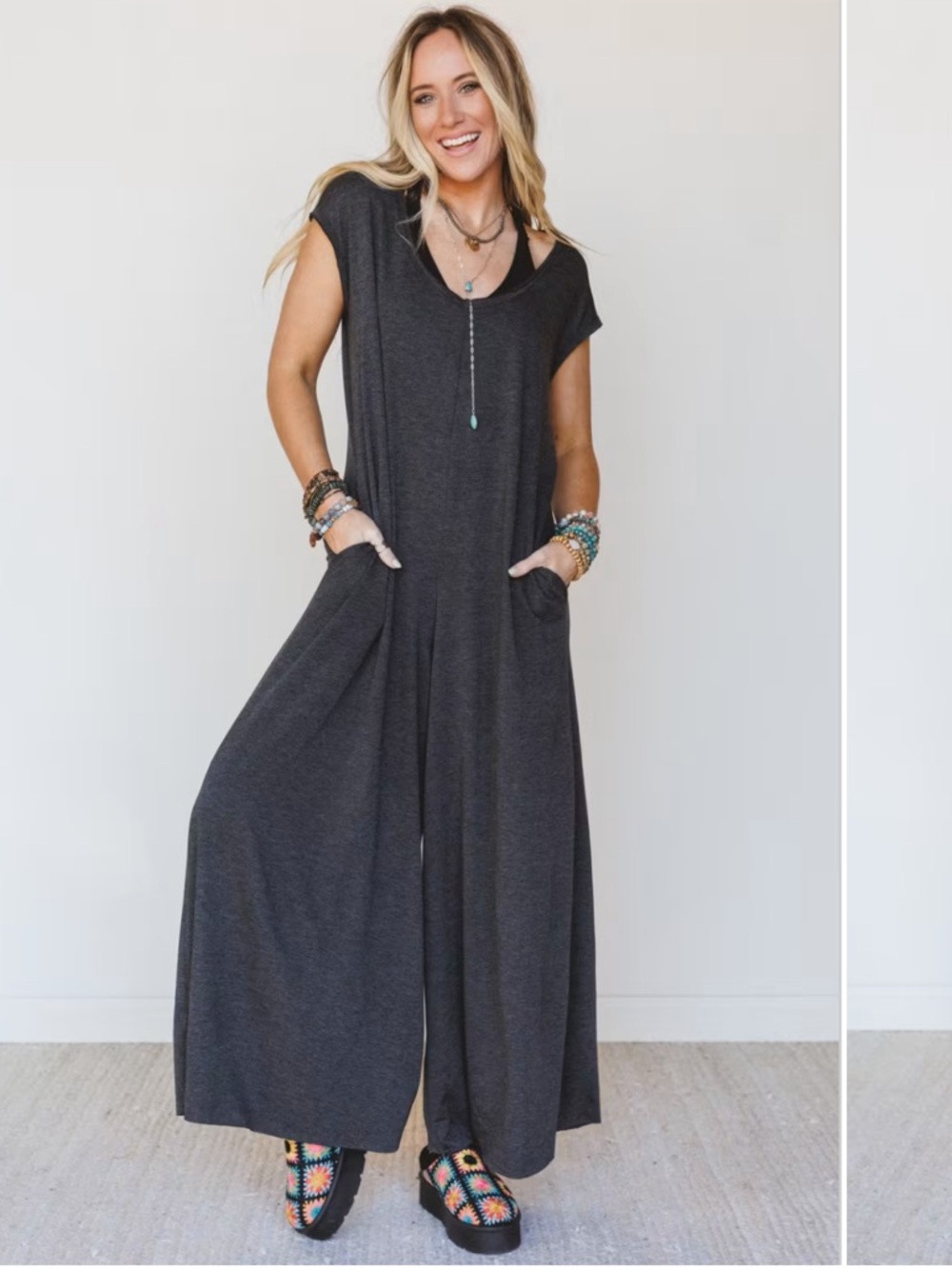 NWT Three Birds Nest Daphne Jumpsuit 🩶